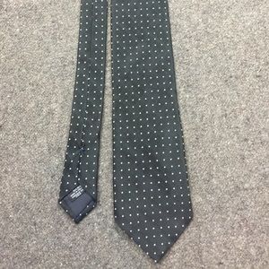 Canali black/white polka dot tie